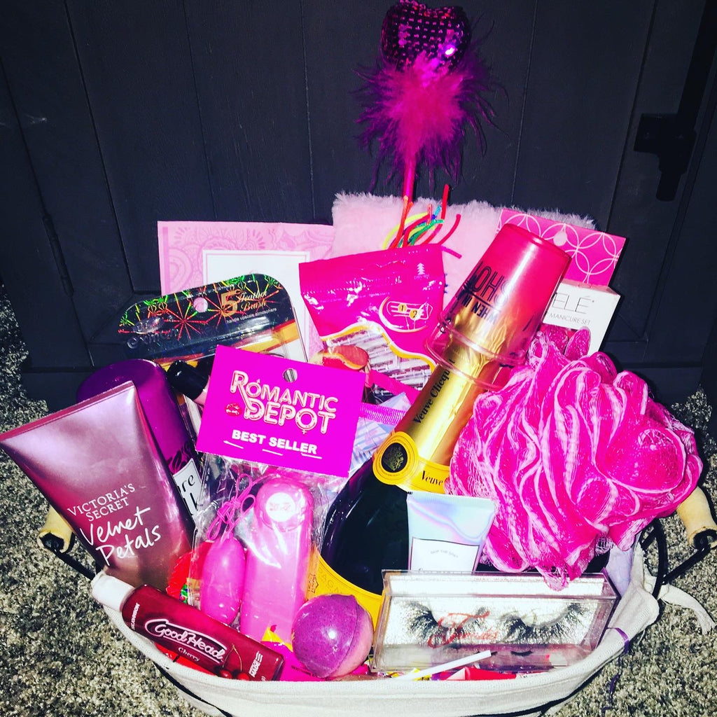 Large luxury spa and treats gift basket for women with premium self-care products