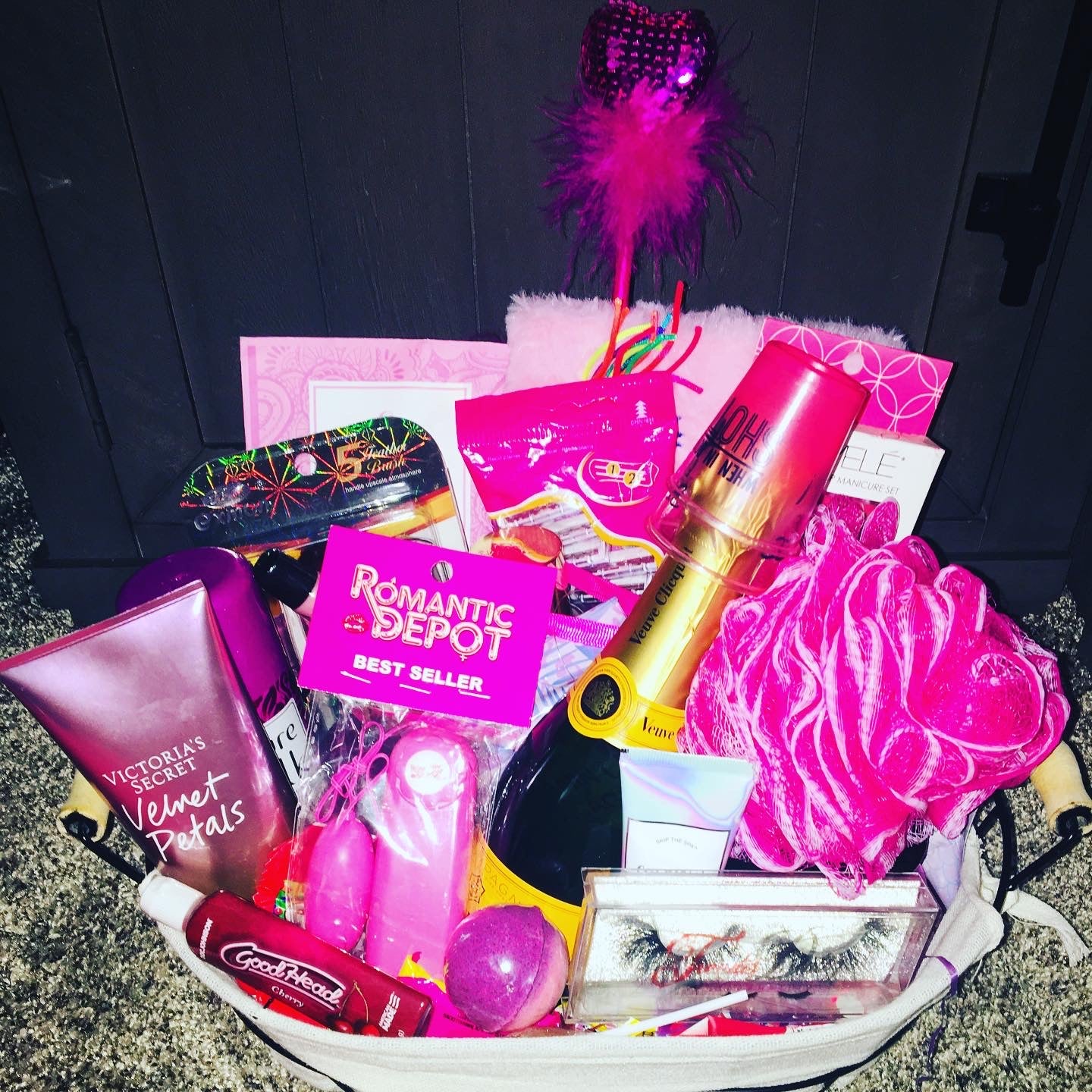 Large luxury spa and treats gift basket for women with premium self-care products