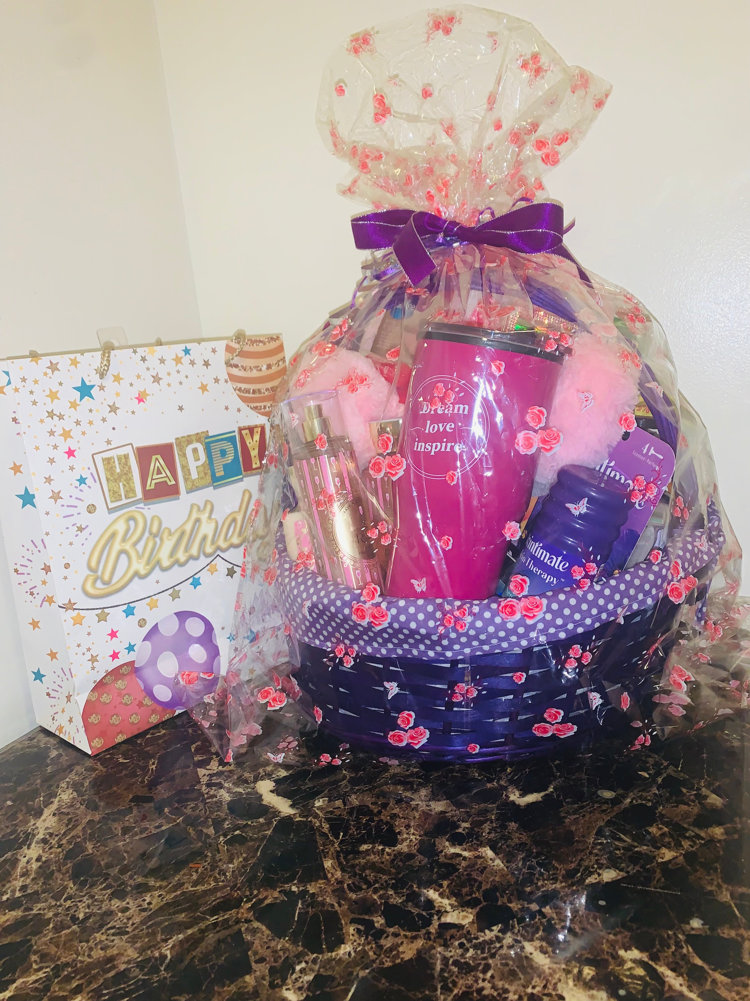 Large luxury spa and treats gift basket for women with premium self-care products