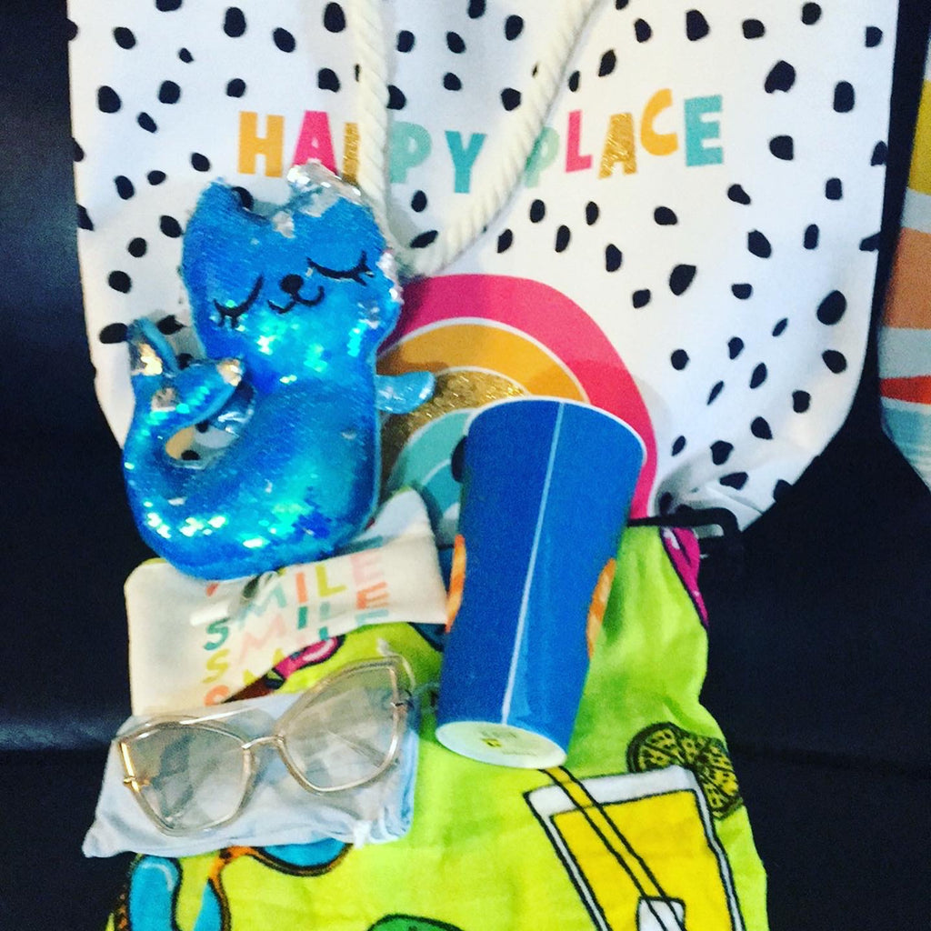 Kandy and Cars LLC beach gift basket with summer themed items