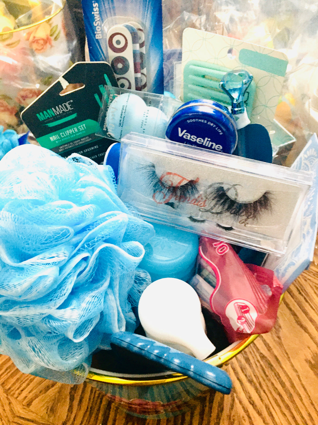 Large luxury spa and treats gift basket for women with premium self-care products