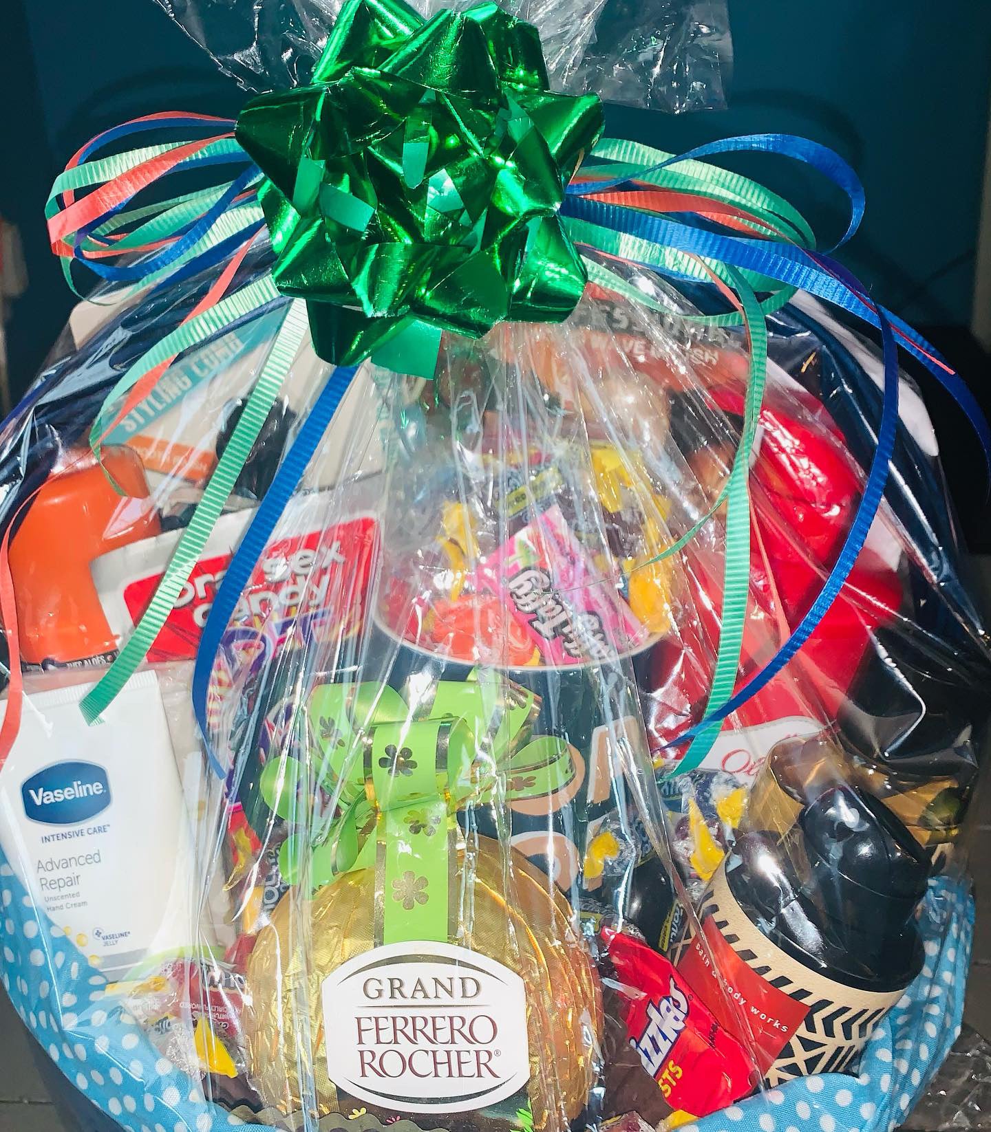 Customized men's self care gift basket with grooming and wellness products
