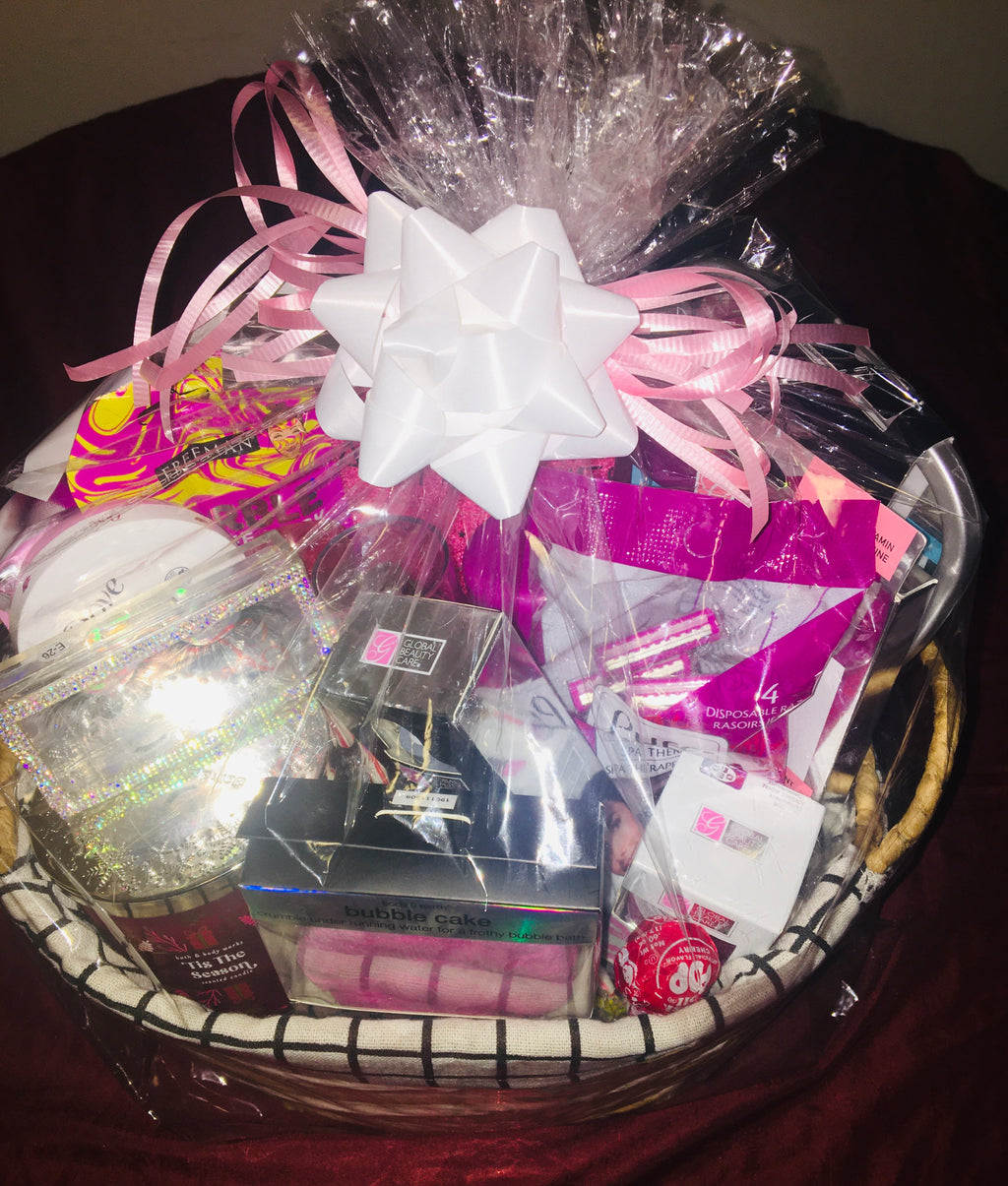 Large luxury spa and treats gift basket for women with premium self-care products