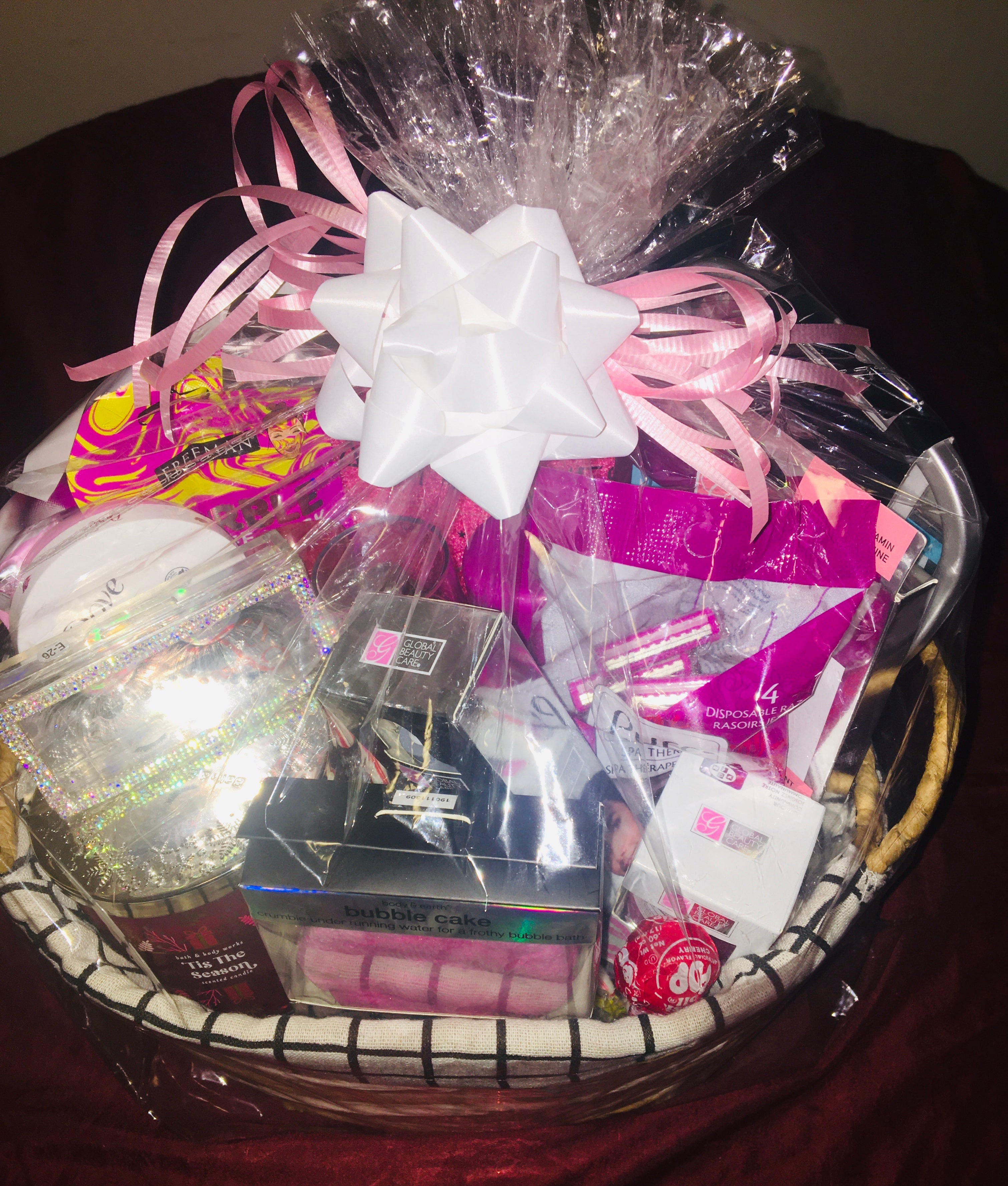 Large luxury spa and treats gift basket for women with premium self-care products