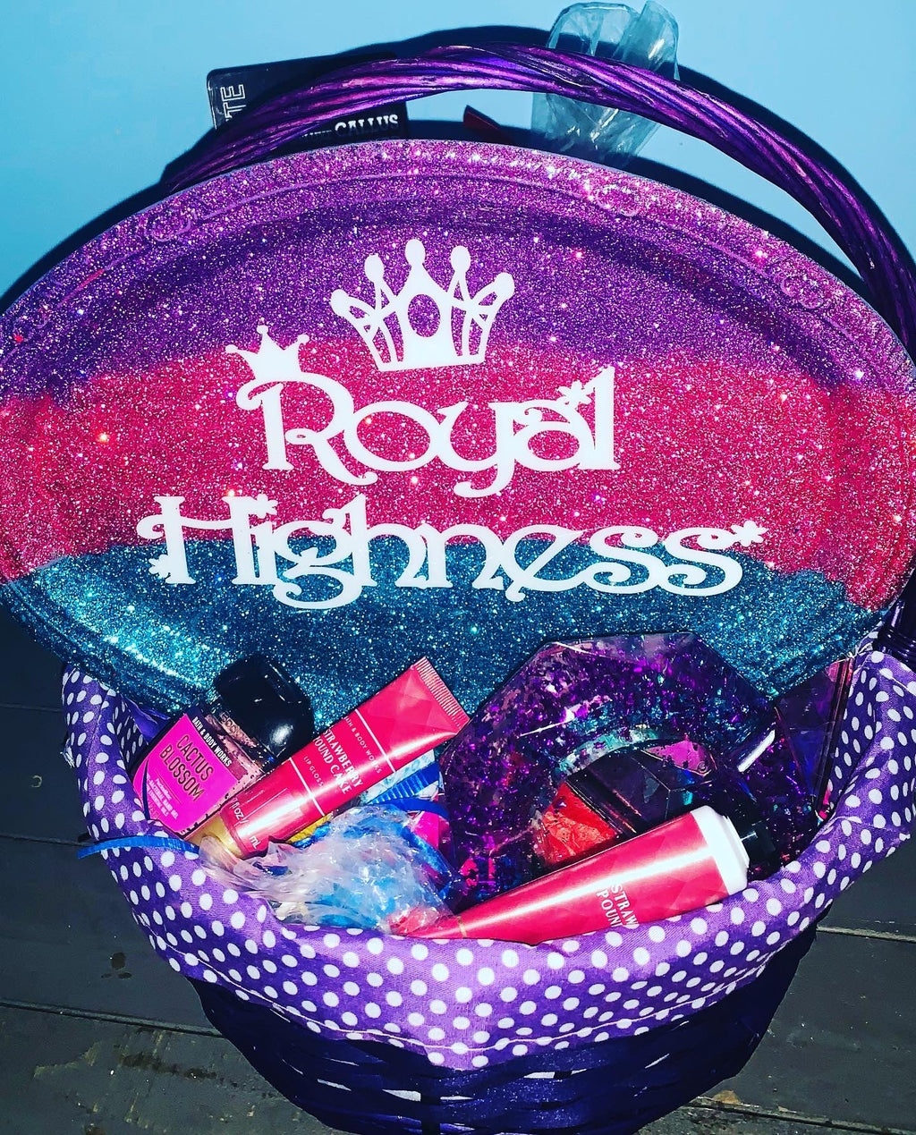 Customized 4/20 themed gift basket with curated goodies and treats