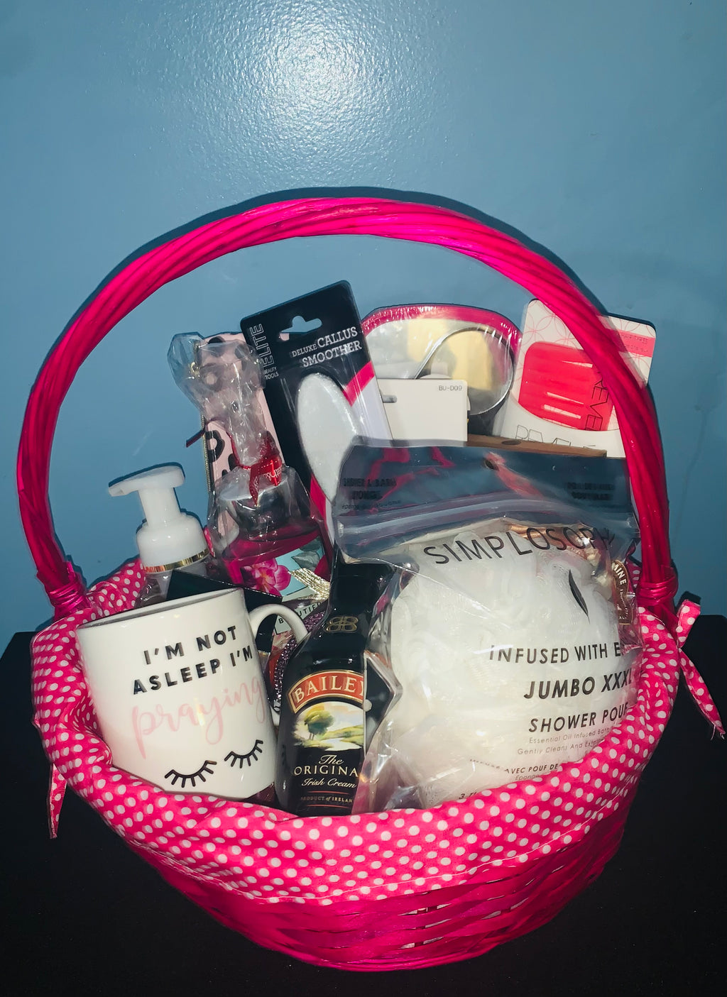 Large luxury spa and treats gift basket for women with premium self-care products