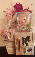 Mother's Day gift basket with premium treats and self-care items
