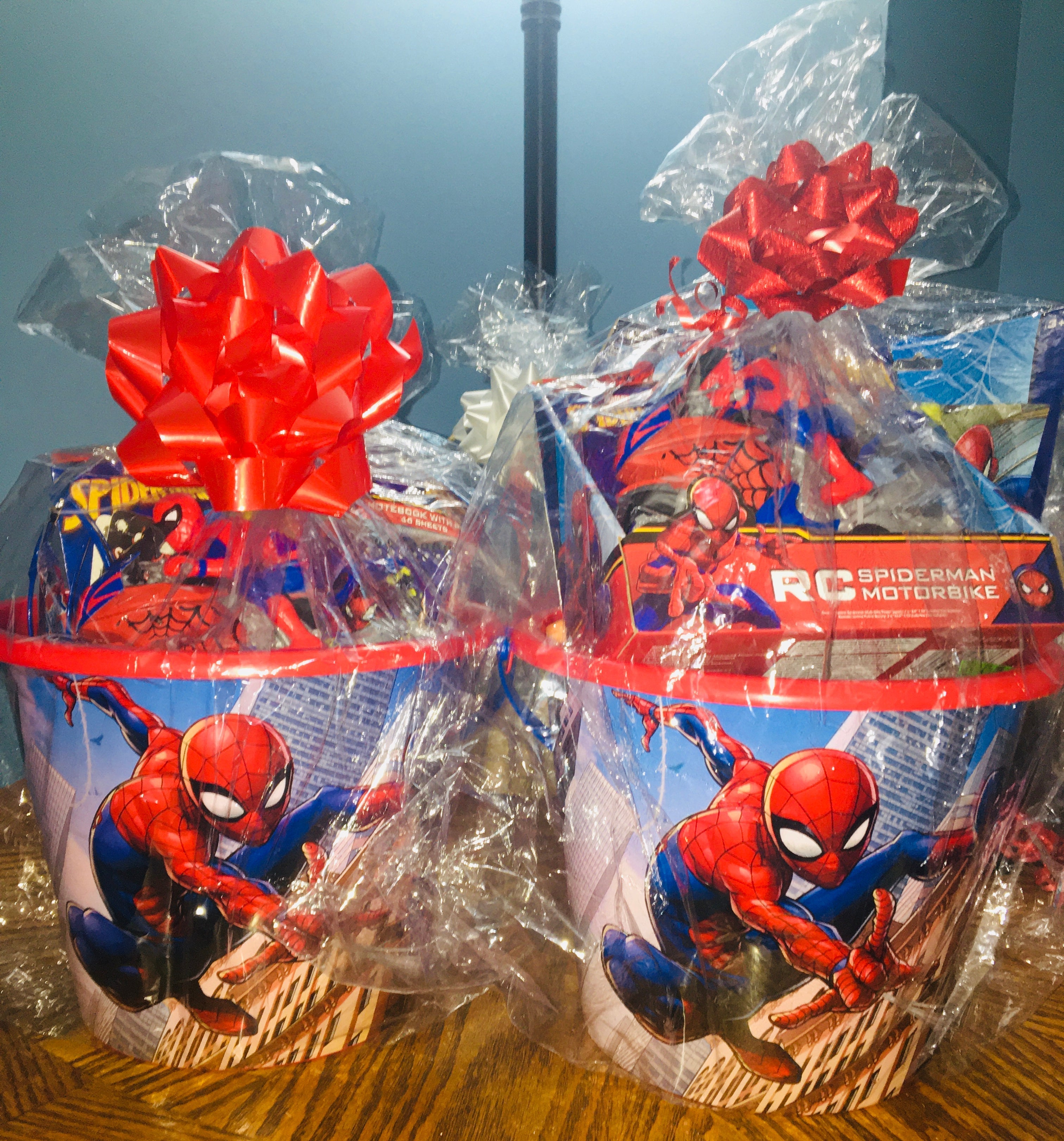 Customized boys gift basket with toys, treats and fun items for kids.