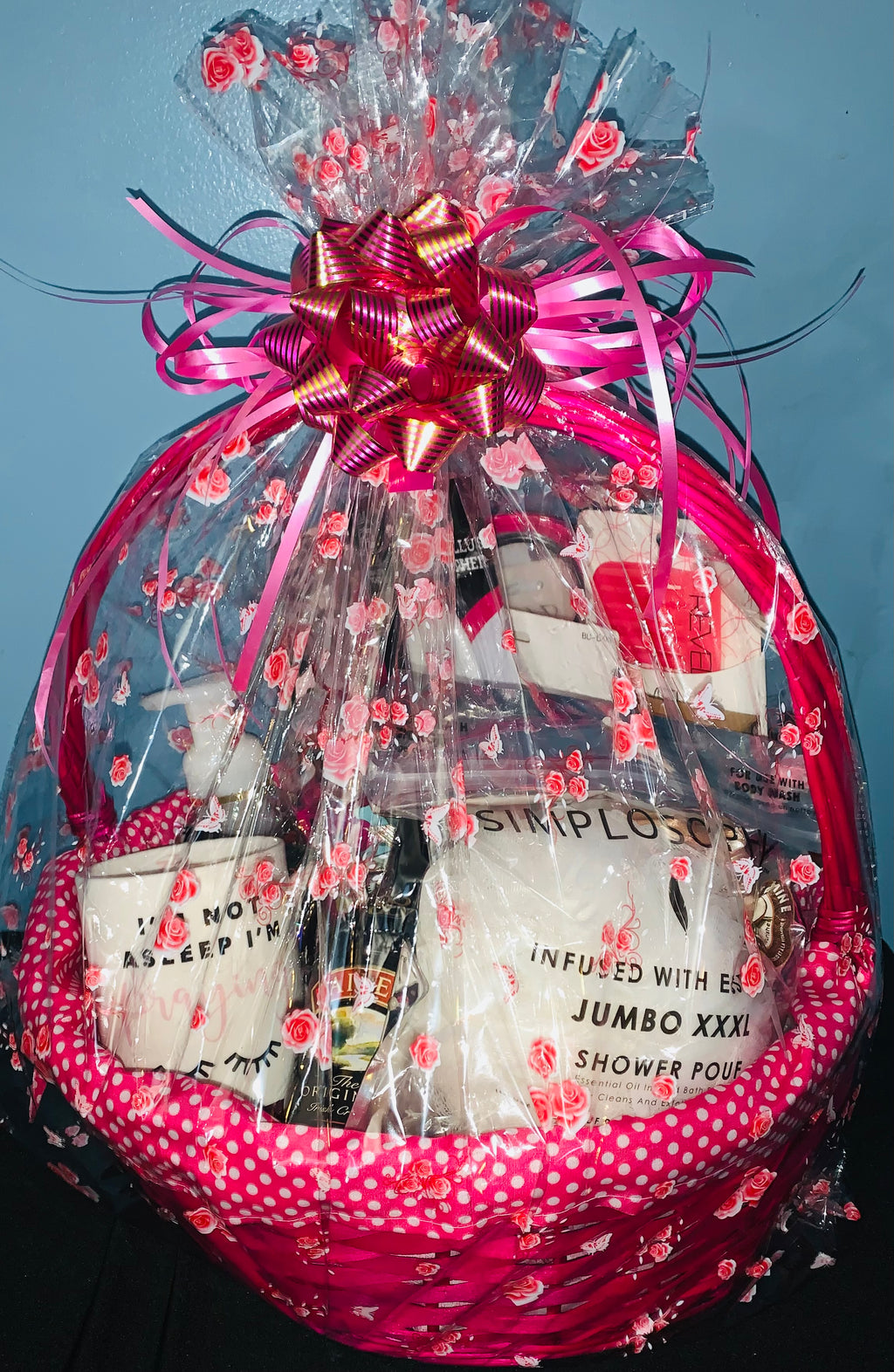 Large luxury spa and treats gift basket for women with premium self-care products