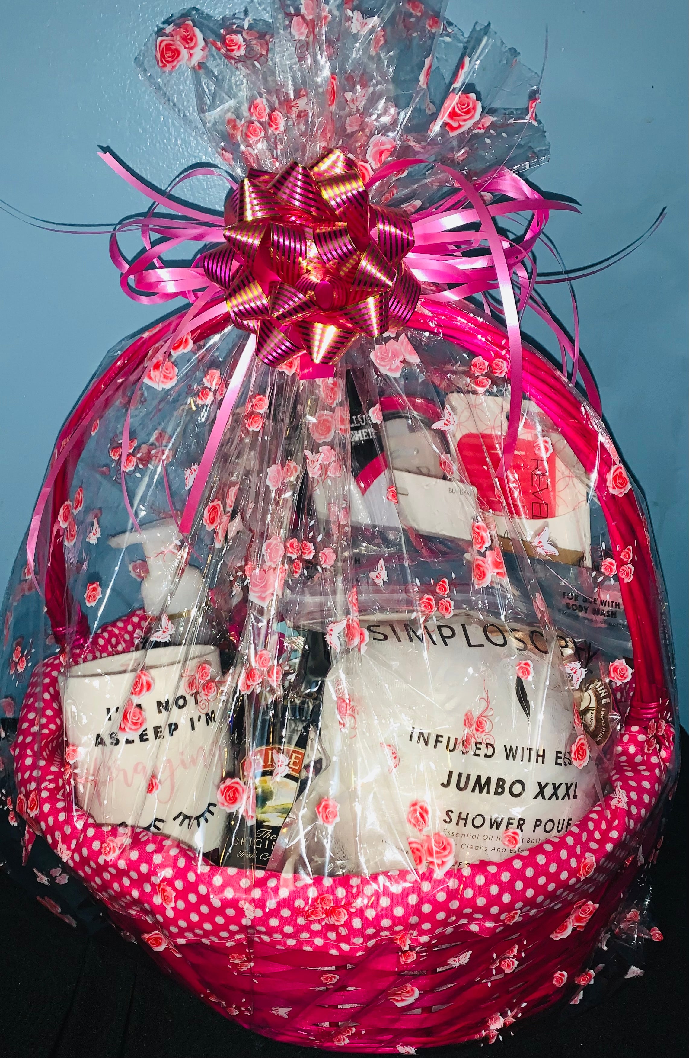 Large luxury spa and treats gift basket for women with premium self-care products