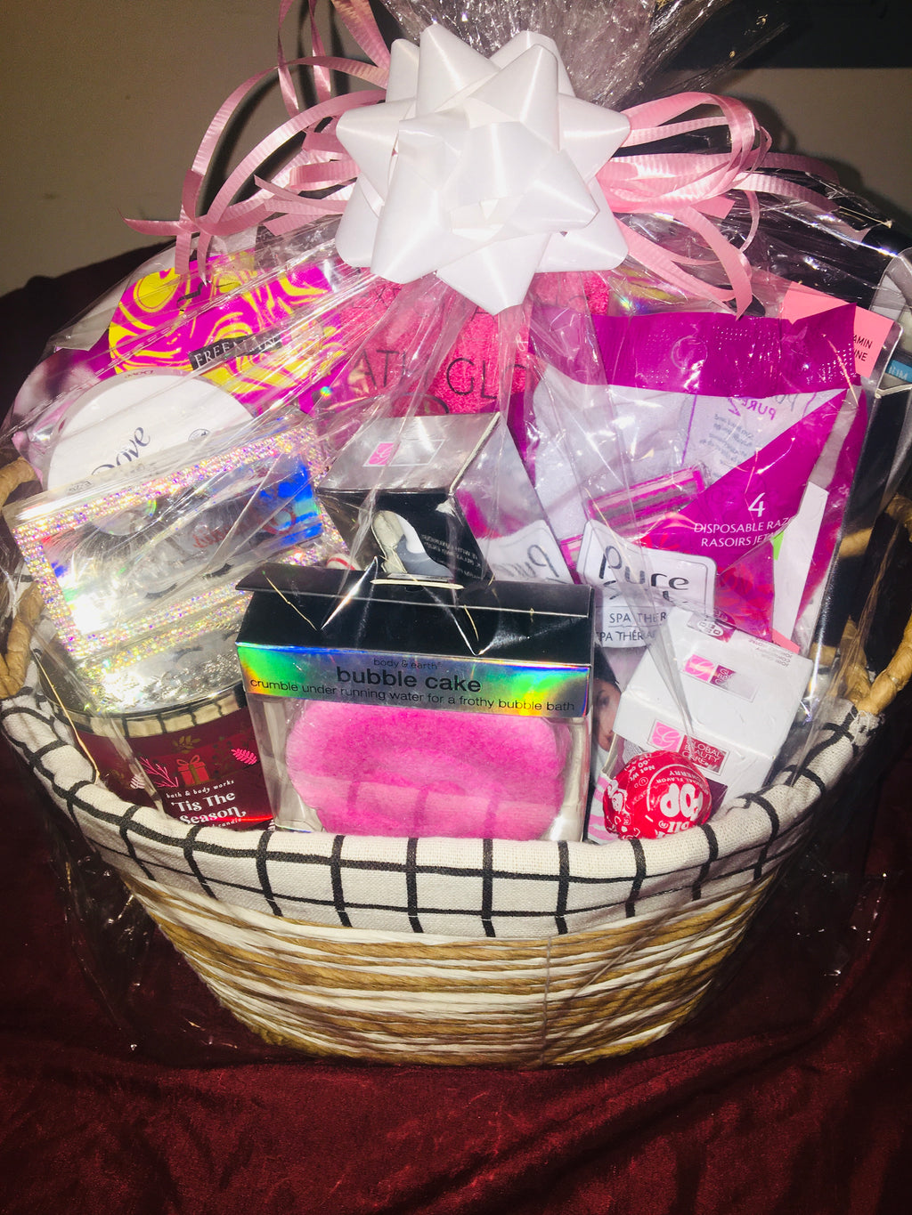 Large luxury spa and treats gift basket for women with premium self-care products