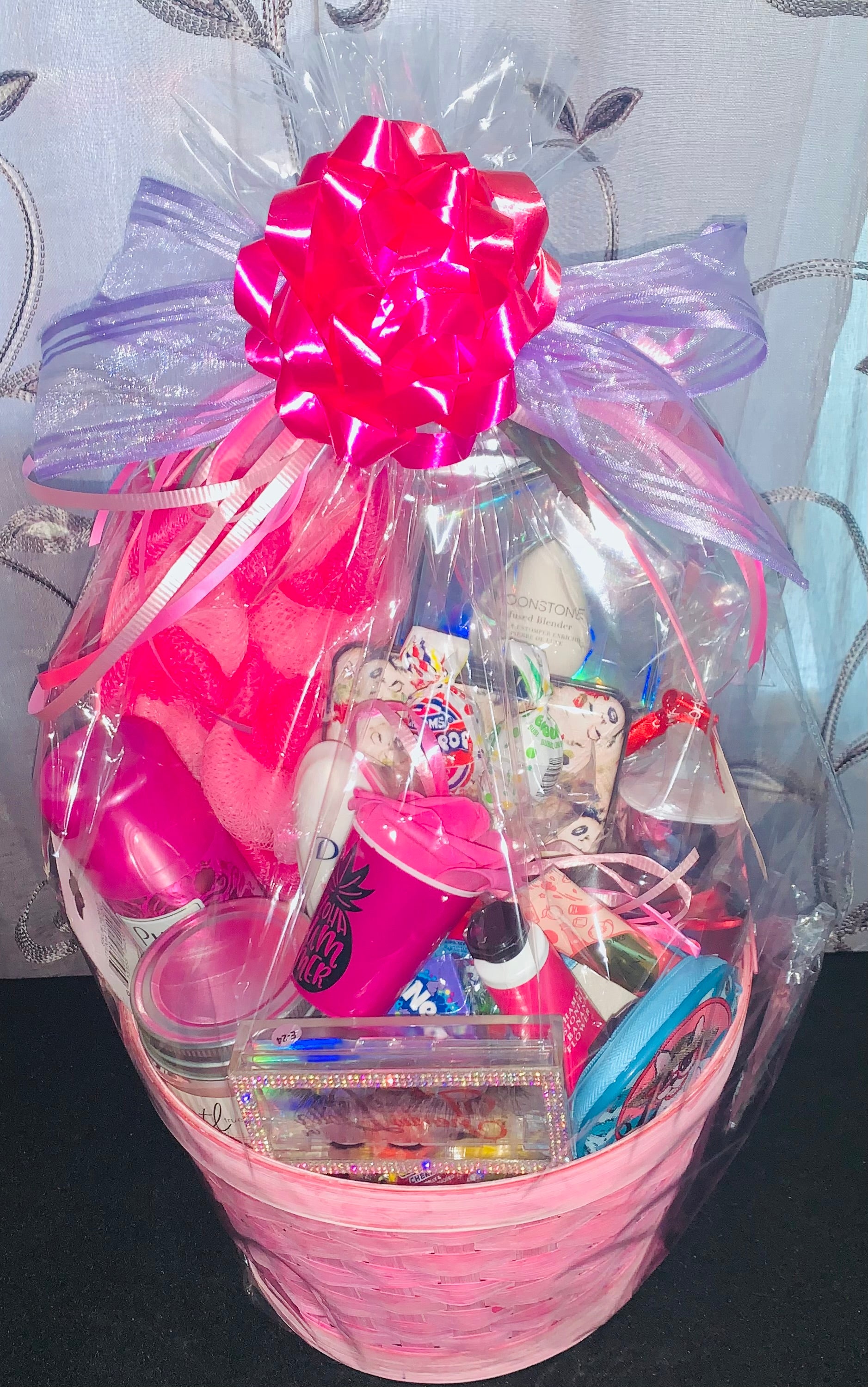 Medium spa and treats gift basket for women with self-care essentials