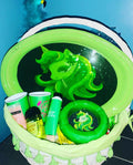 Customized 4/20 themed gift basket with curated goodies and treats