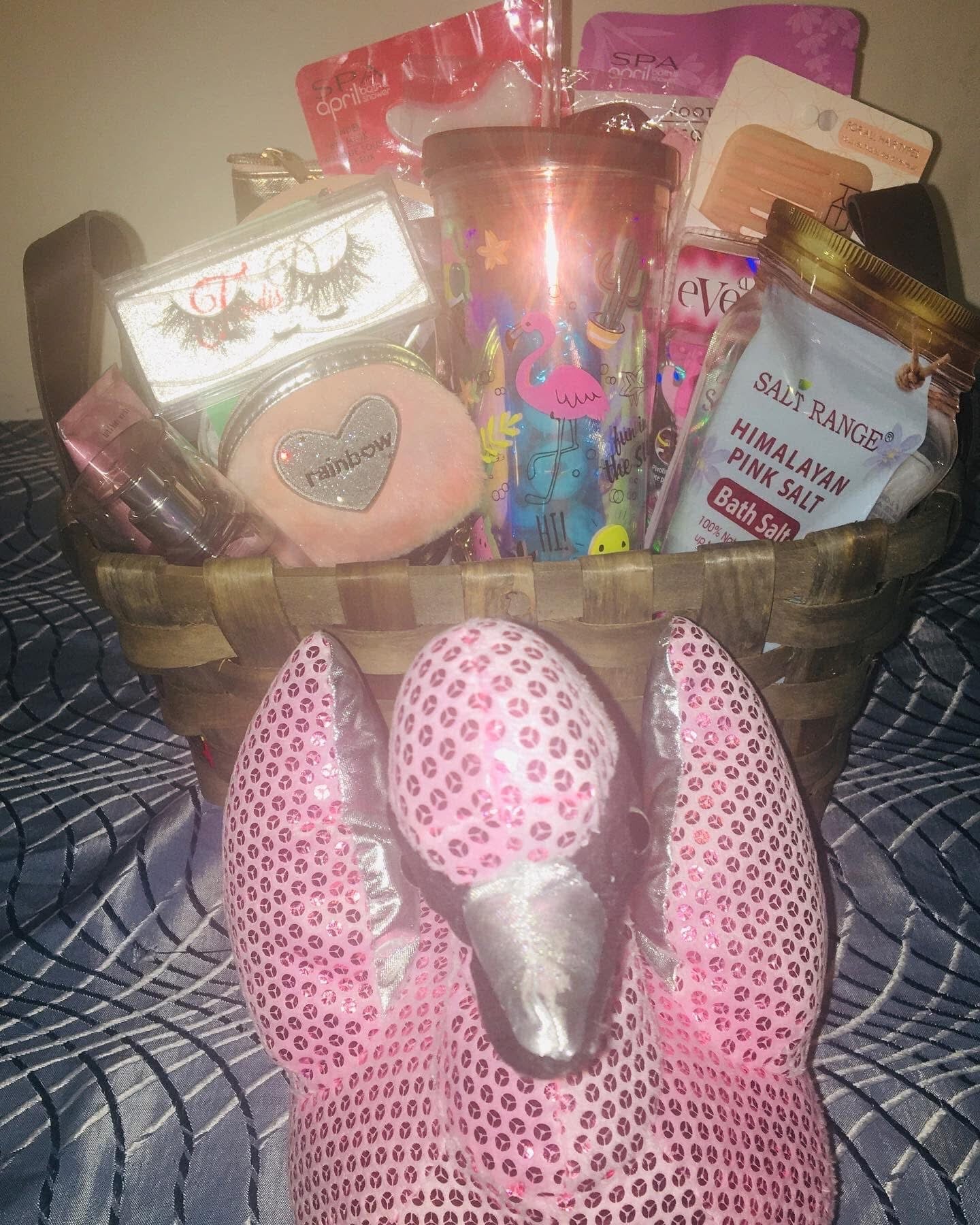 Large luxury spa and treats gift basket for women with premium self-care products