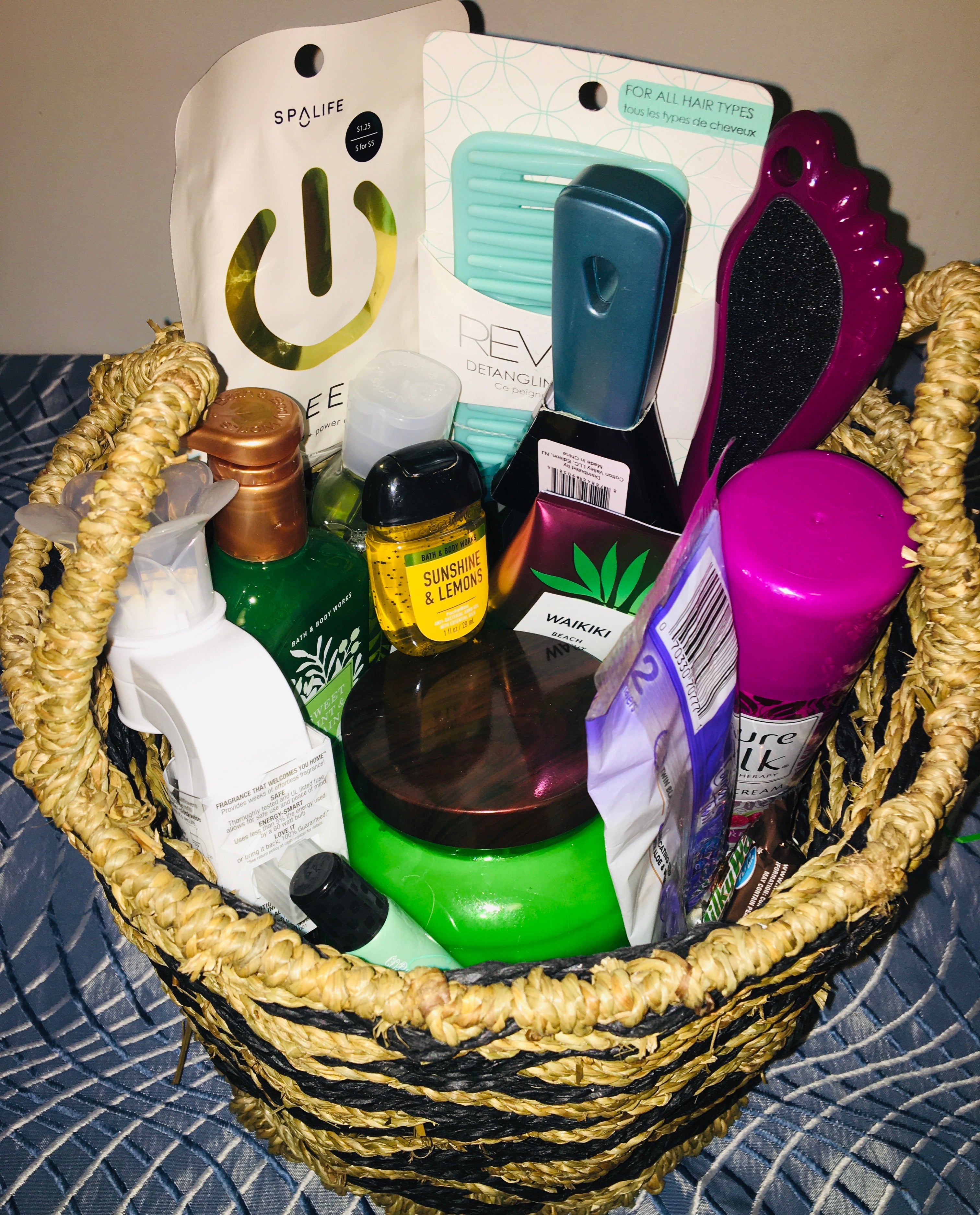 Large luxury spa and treats gift basket for women with premium self-care products