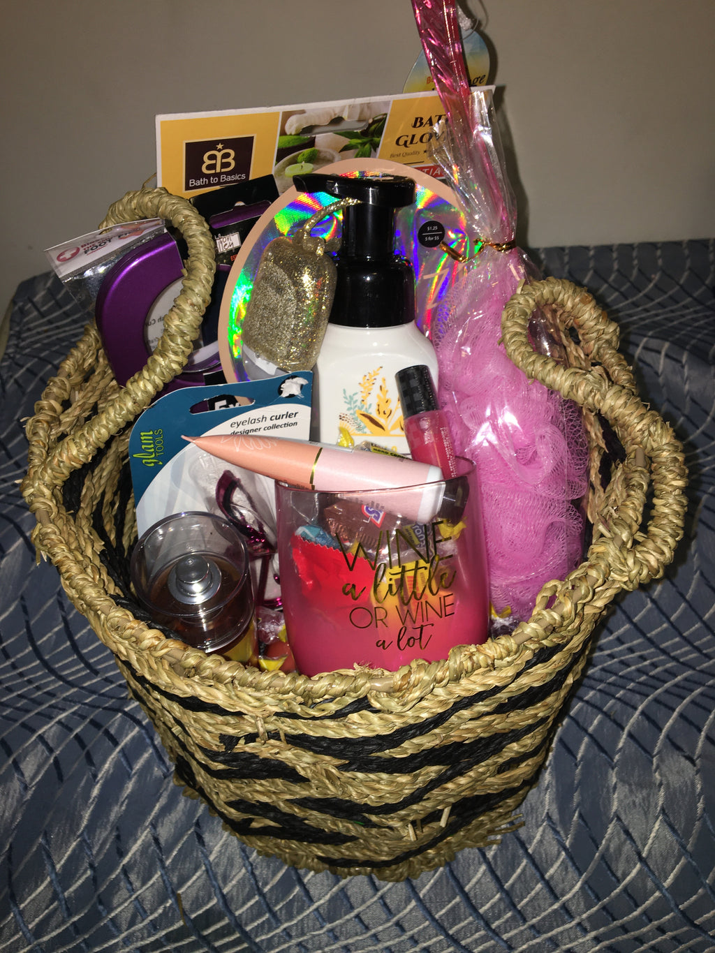 Large luxury spa and treats gift basket for women with premium self-care products