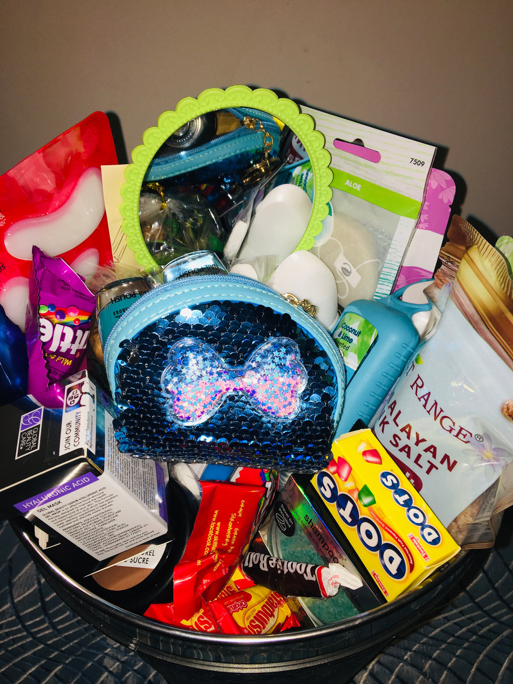 Kandy and Cars LLC beach gift basket with summer themed items