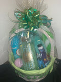 Medium spa and treats gift basket for women with self-care essentials