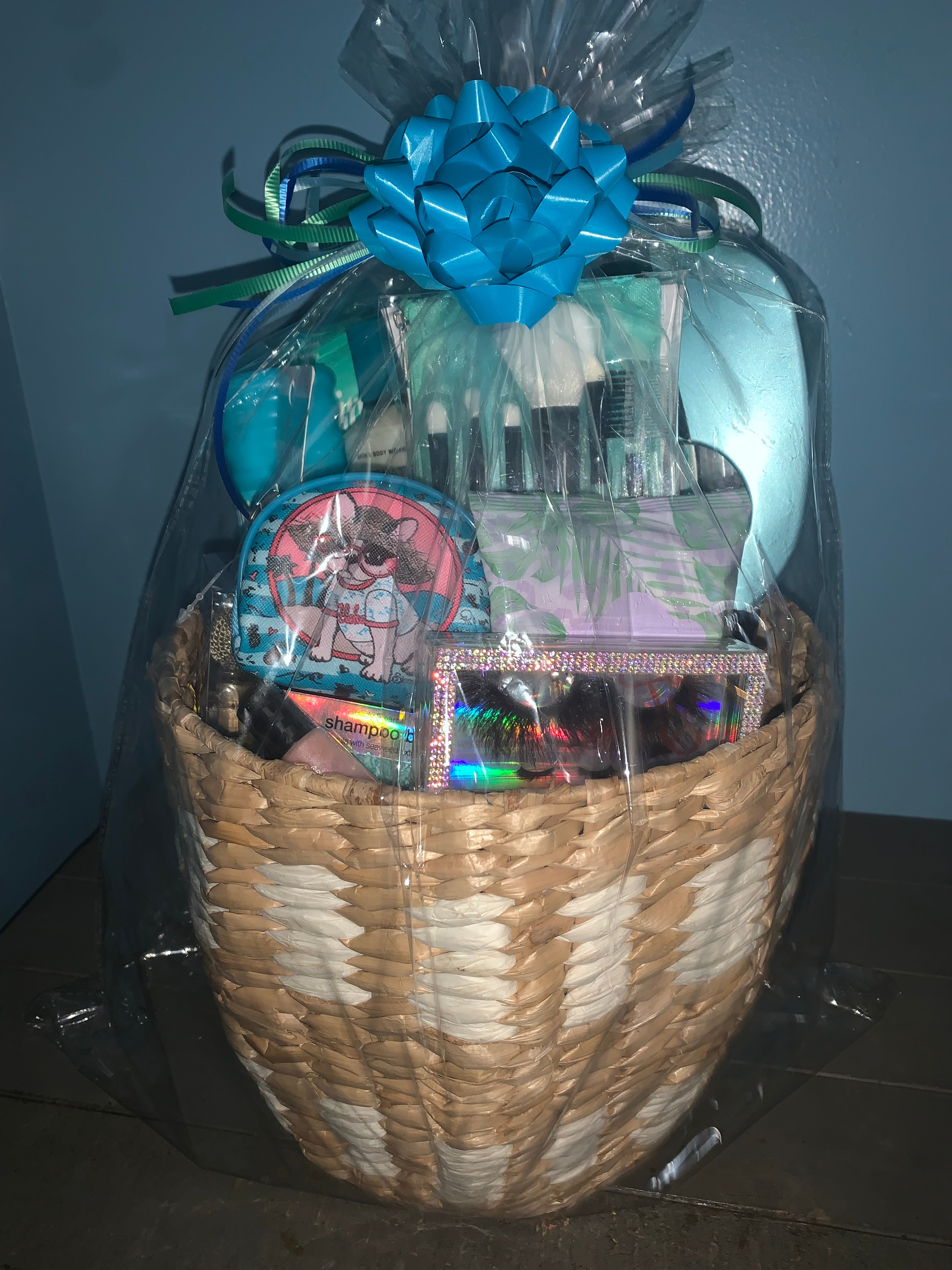 Medium spa and treats gift basket for women with self-care essentials