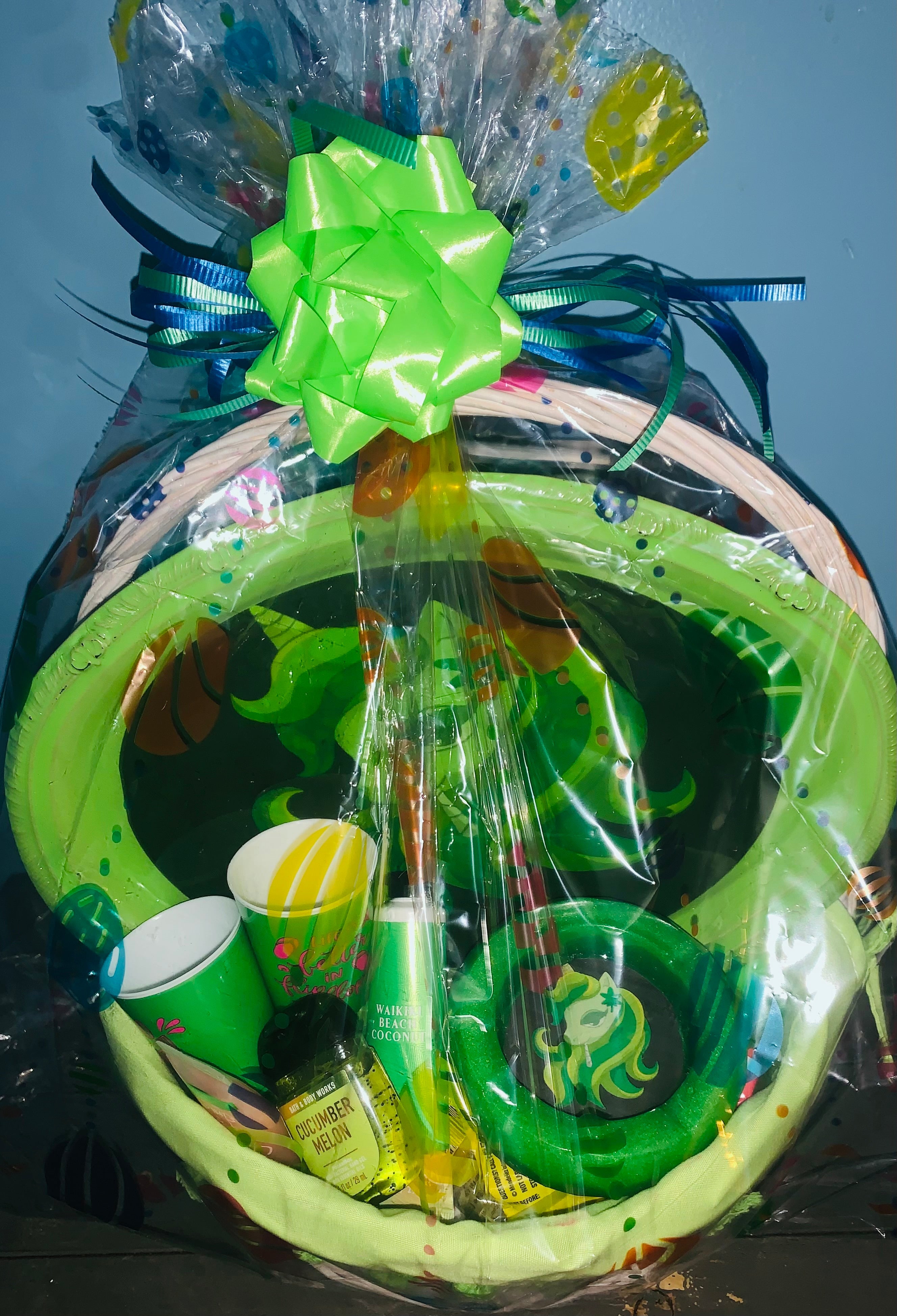 Customized 4/20 themed gift basket with curated goodies and treats